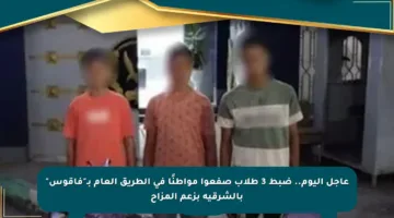 عاجل اليوم.. ضبط 3 طلاب صفعوا مواطنًا في الطريق العام بـ”فاقوس” بالشرقية بزعم المزاح